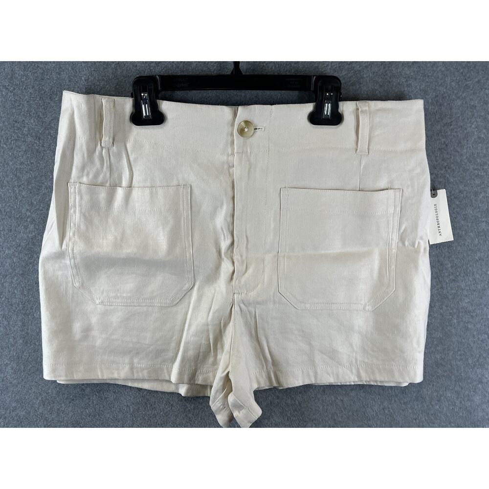 Anthropologie Colette Ivory Linen Blend Pants 32